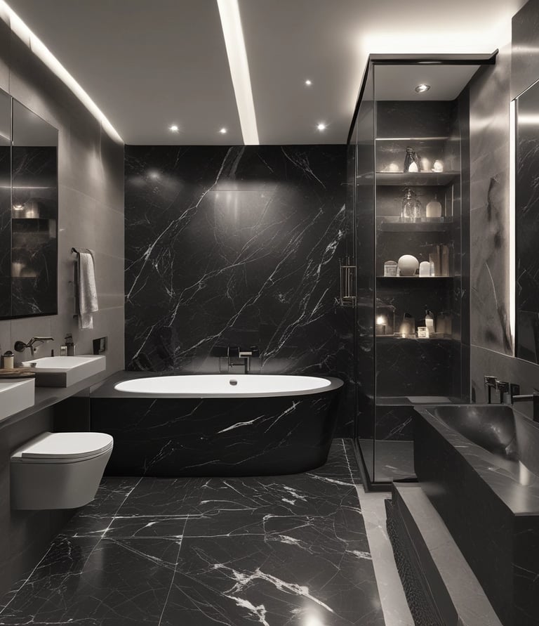 Construction workers collaborating on a building site with blueprints and tools.