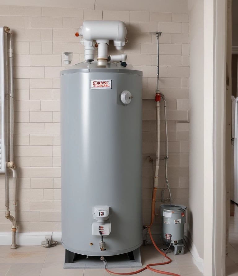 Three white water pipes with black valve wheels representing plumbing systems and services in Snow C