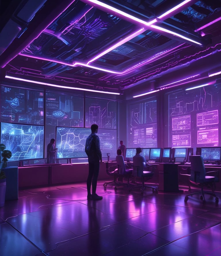 Signage on a wall reads 'Cybercrime Analysis & Research Alliance @ NTU (CARA)' in bold, white letters against a dark, textured surface. A corridor with partial ceiling panels is visible, and there's some greenery in the background.