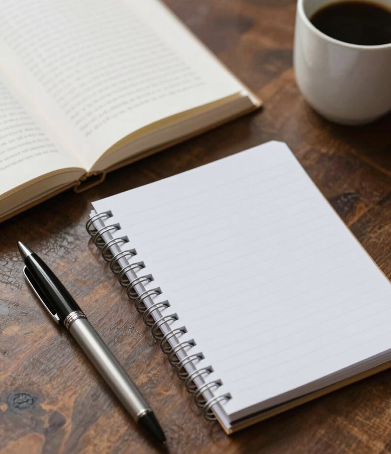 Portrait of a focused graphic designer working at a minimalist studio desk with natural light.