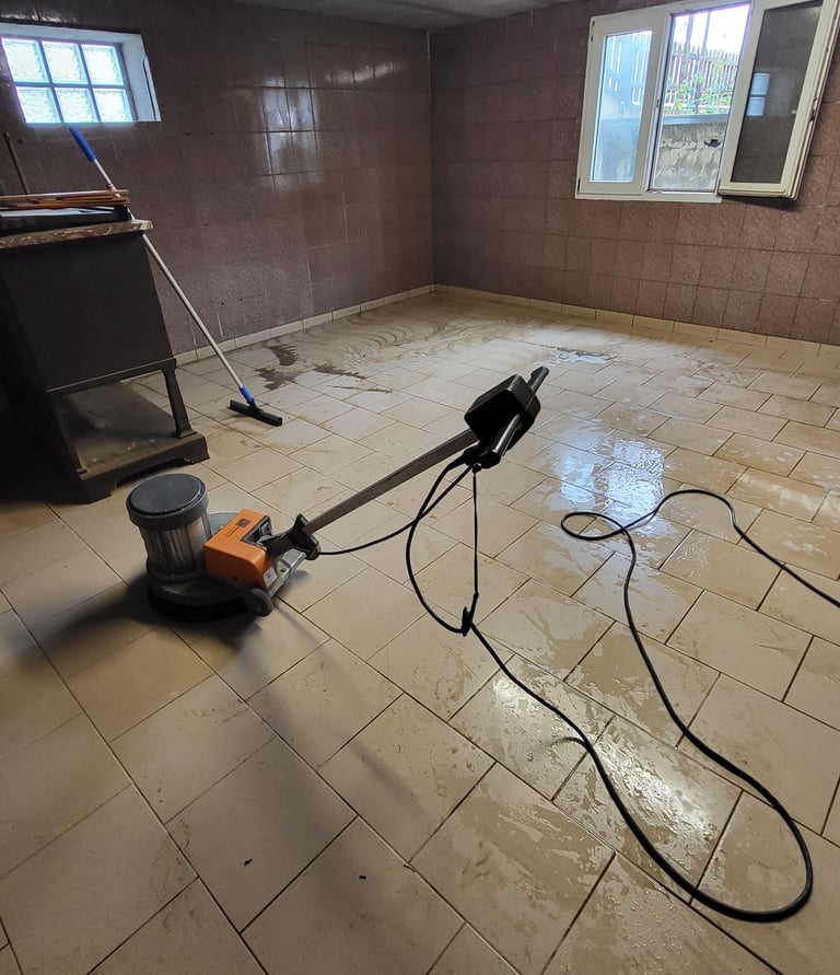 Prestations professionnelles par DV NET : Décapage lustrage de vos sols tout matériaux