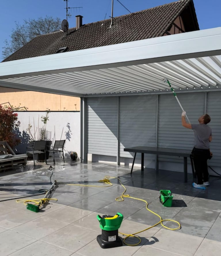 DV NET Nettoyage d’une pergolas bioclimatique sur Furdenheim