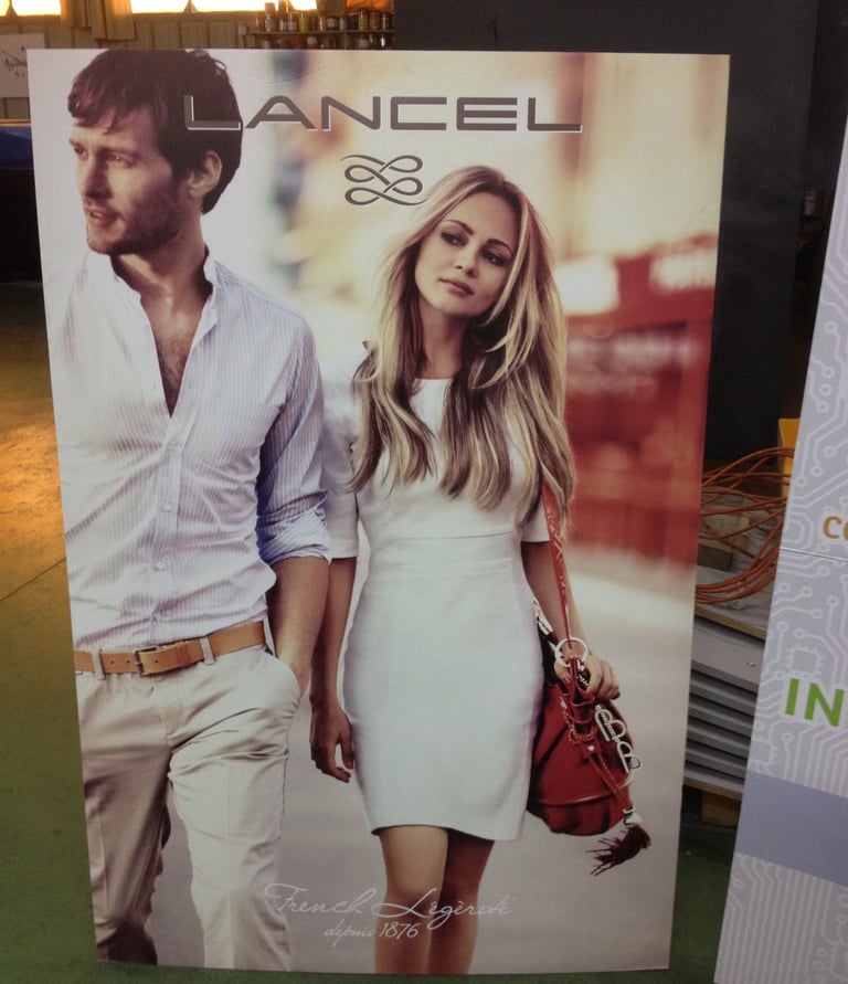 impression sur Carton plume opération Lancel