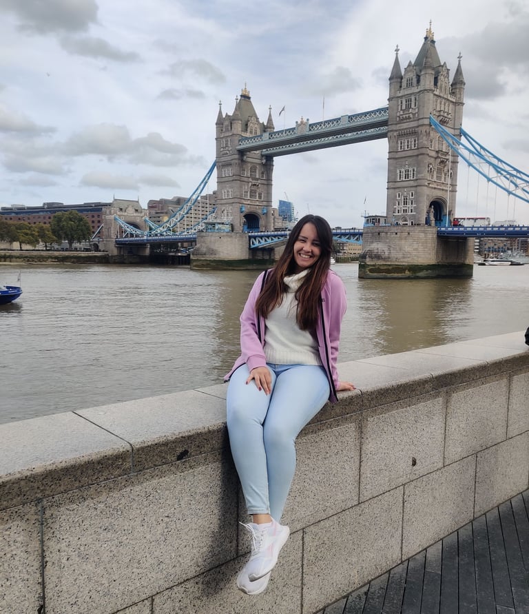 Foto na tower bridge em Londres