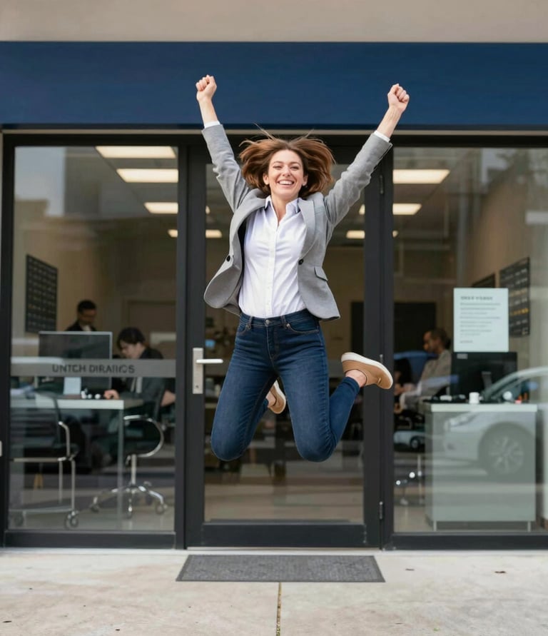 Close-up of hands organizing colorful financial reports and employee files neatly on a desk.