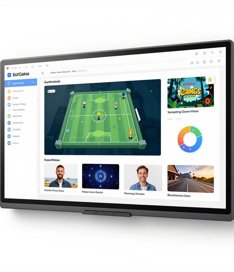 A vibrant workspace with artists painting and creators filming content for their portfolios.