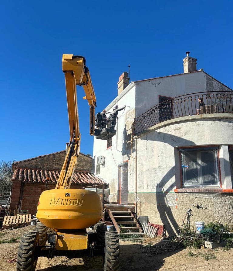 Peinture façade avec nacelle