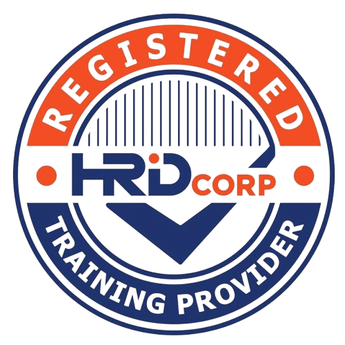 a logo for a Registered HRDC training provider Malaysia