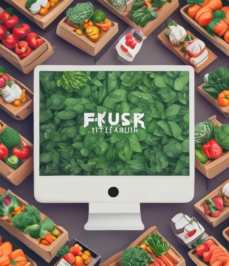 A vibrant farm showcasing fresh produce and domestic farmers.