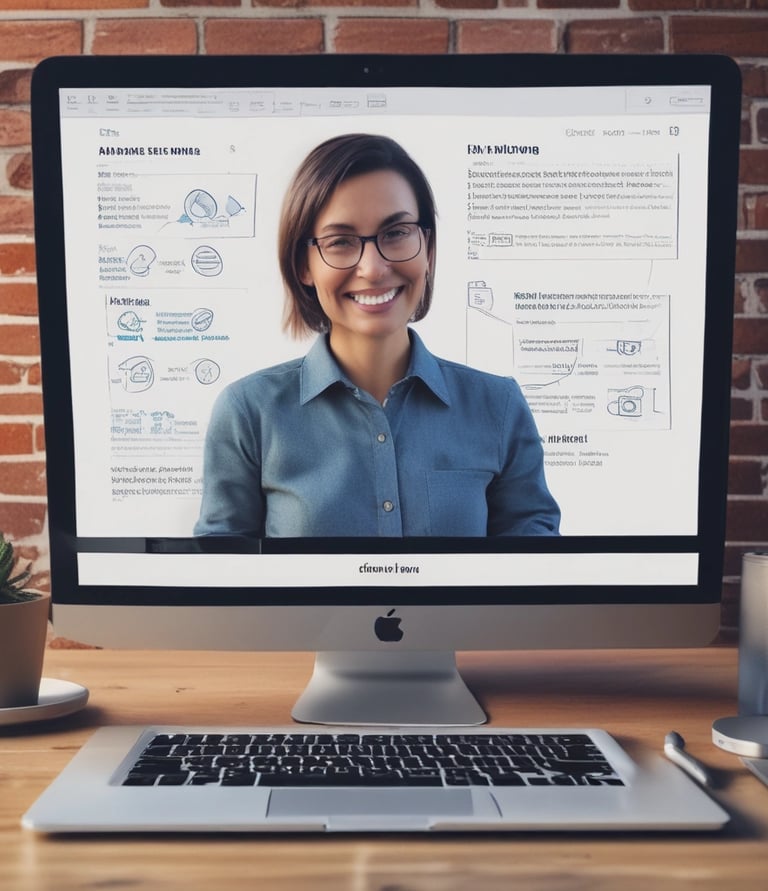 A warm, inviting office space where a diverse team collaborates over AI strategy documents, bathed in natural light.