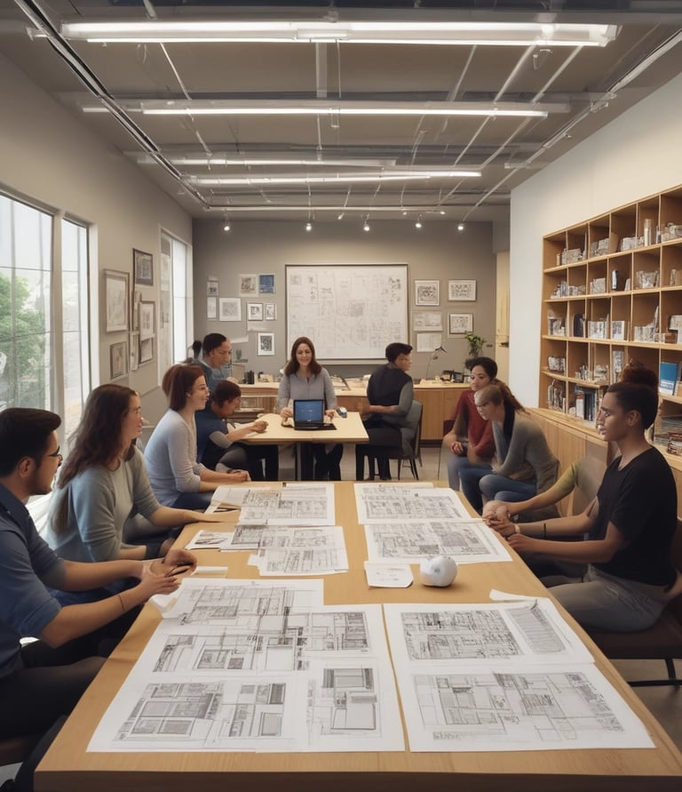 A friendly team of construction workers discussing plans at a building site in Cardales.