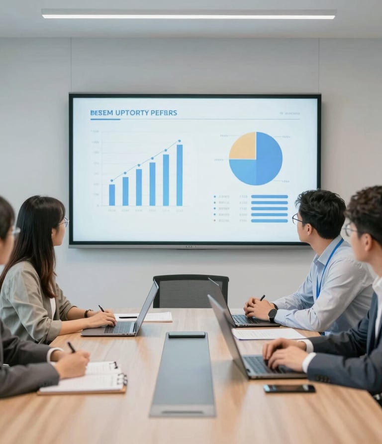 Abstract network diagram illustrating AI and data systems connecting business operations.