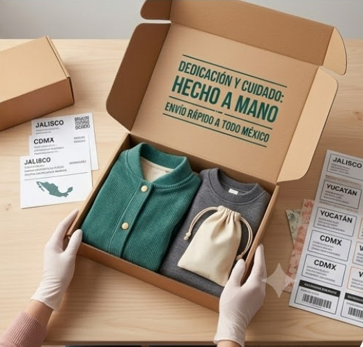 Muestra del paquete que se envia de ropa para mascotas