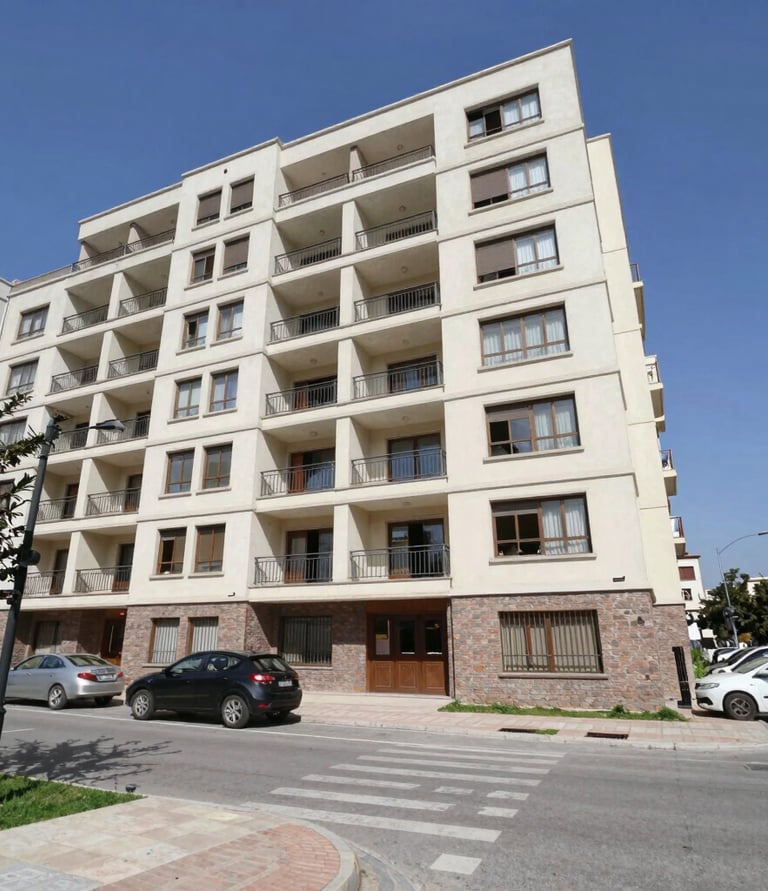 Modern real estate office with team members collaborating and welcoming clients warmly
