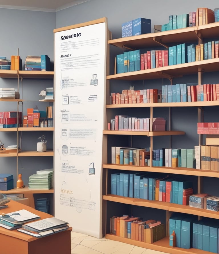 A team collaborating around a table with project notes and laptops, illustrating strategic planning.