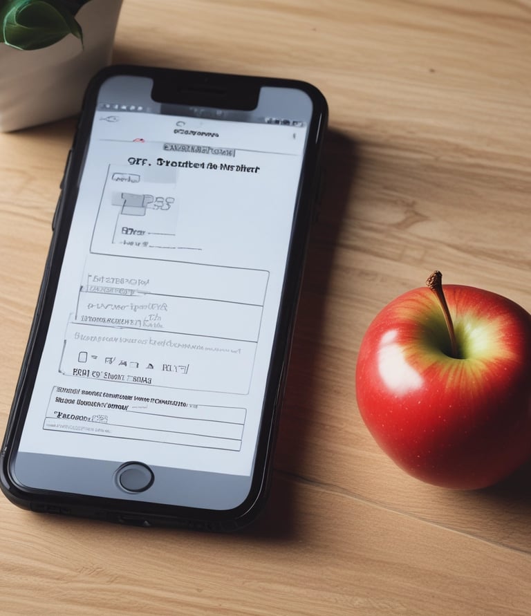 An inviting workspace setup with a laptop showing SPSS analysis charts and a phone with the app open.
