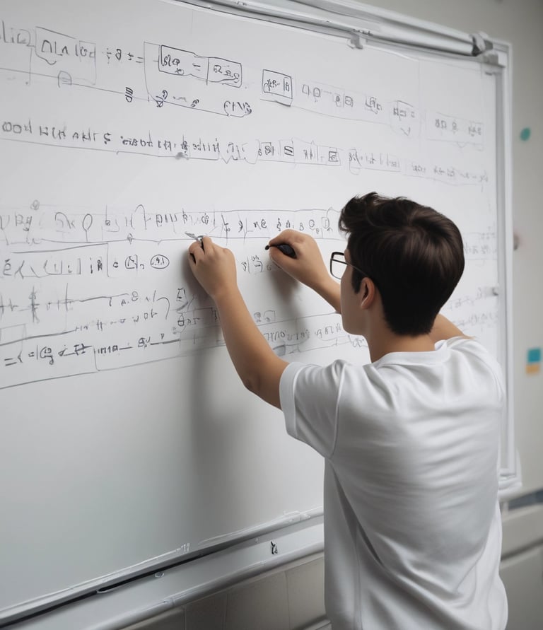 Dev, a seasoned math teacher, engaging with students in a bright classroom setting