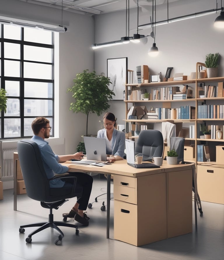 Close-up of hands typing on laptop with marketplace dashboards on screen.