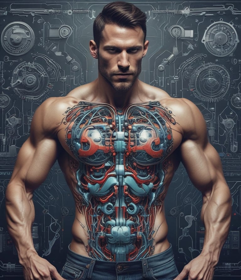 A close-up of a person meditating outdoors, sunlight filtering through trees, symbolizing inner balance and biohacking.