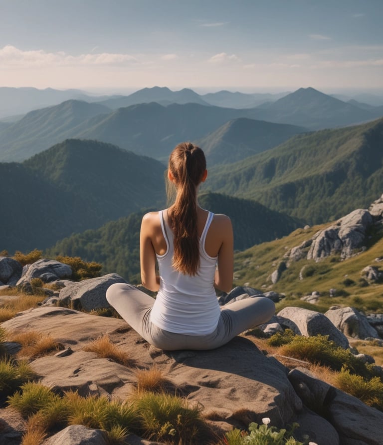 A person meditating in a tranquil environment, representing mindfulness.