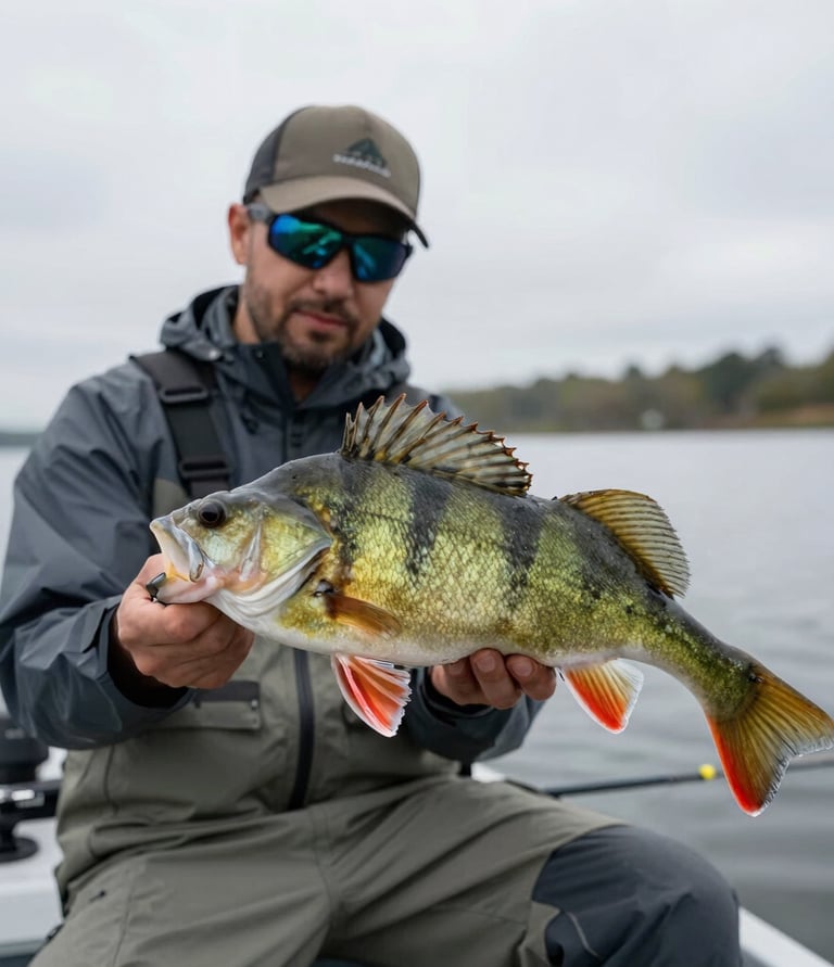 A close-up of hands holding freshly picked wild berries against a backdrop of dense forest.