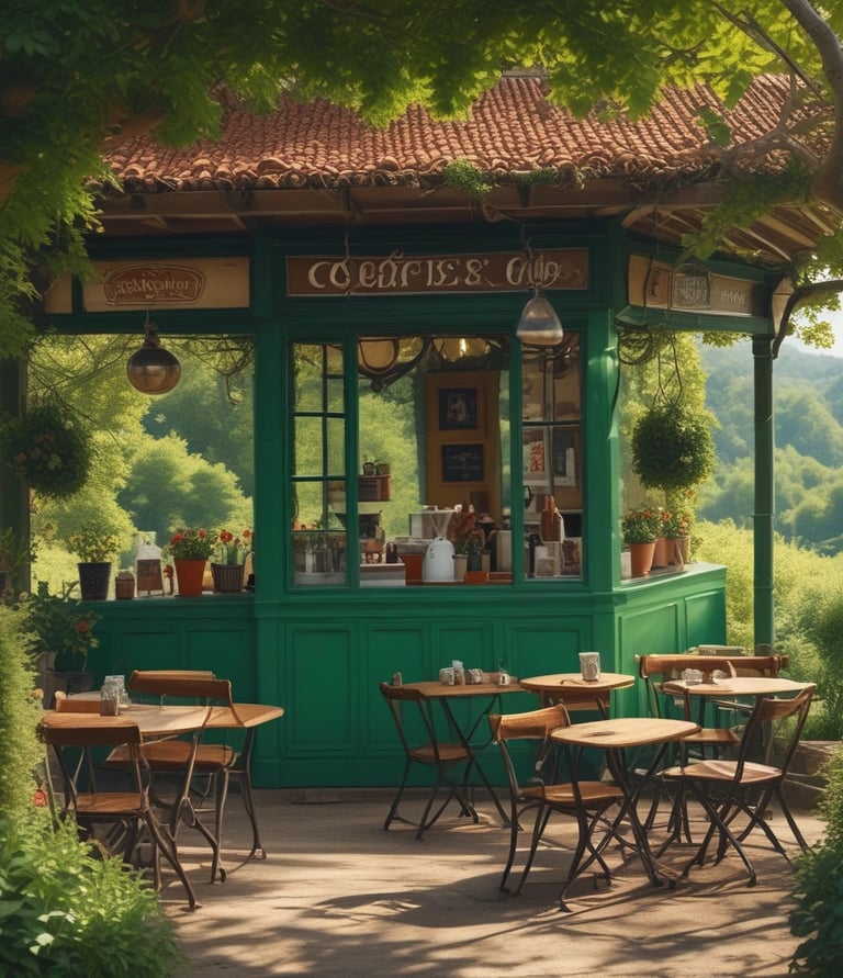 Close-up of a coffee artisan carefully preparing coffee jelly with scientific precision in a warm, natural setting.