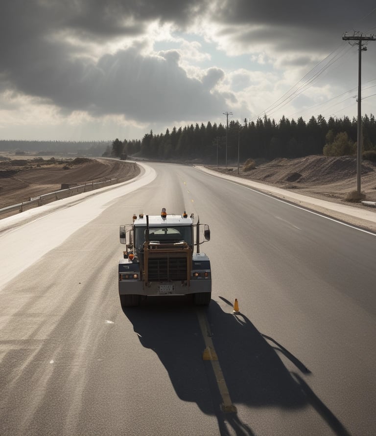 A completed asphalt pavement showcasing quality workmanship.