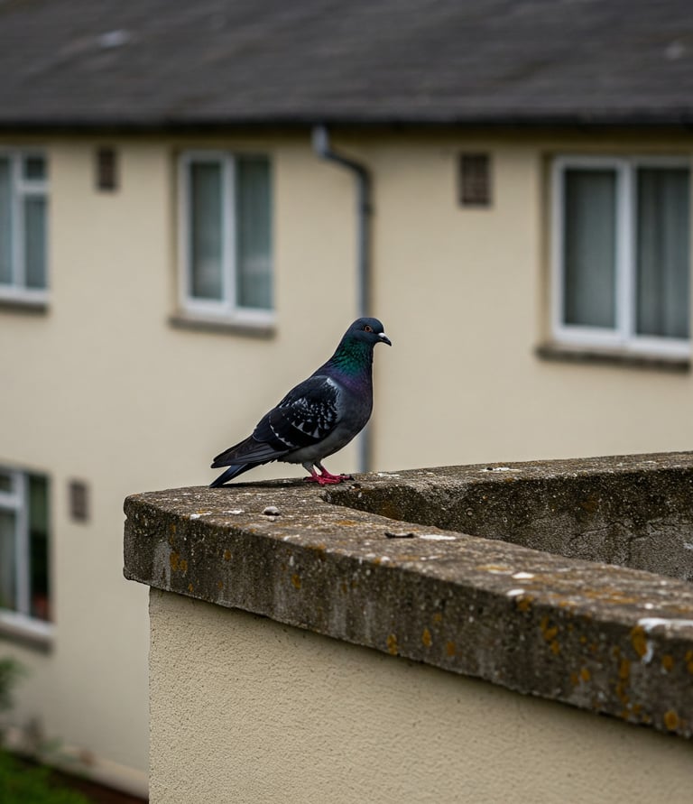 pigeons à Parempuyre sur un balcon professionnel