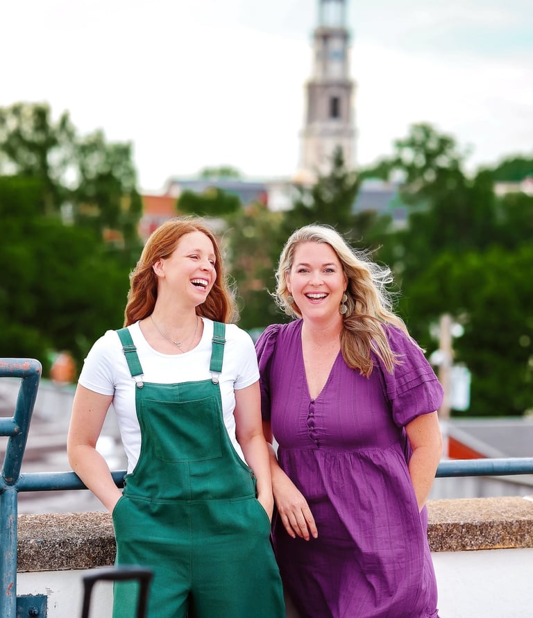 Mary Ellen and Jo, cohosts of the Wonderland ON Points Podcast