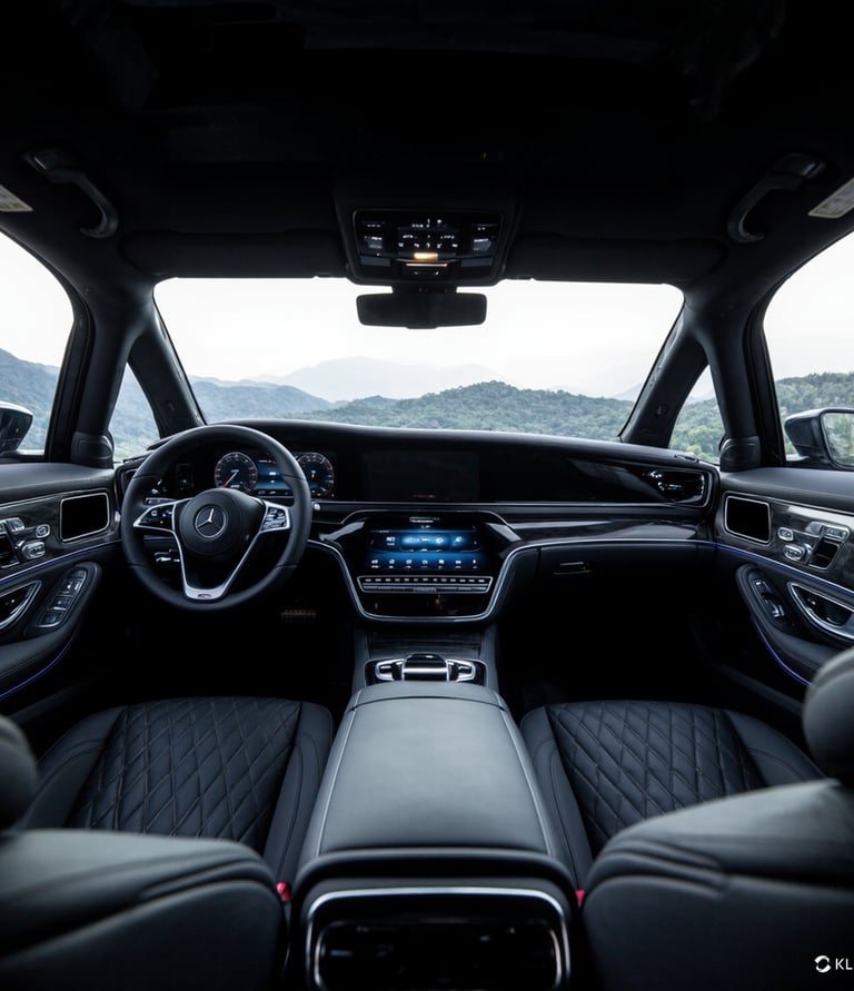 Intérieur voiture luxe propre