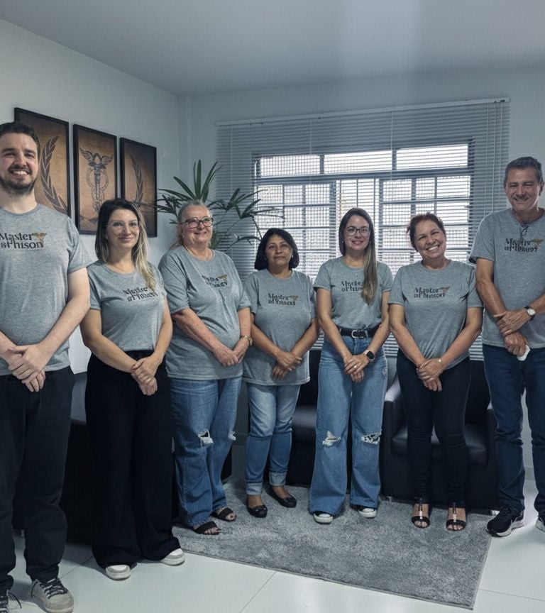 a group of people standing in front of a refrigerator