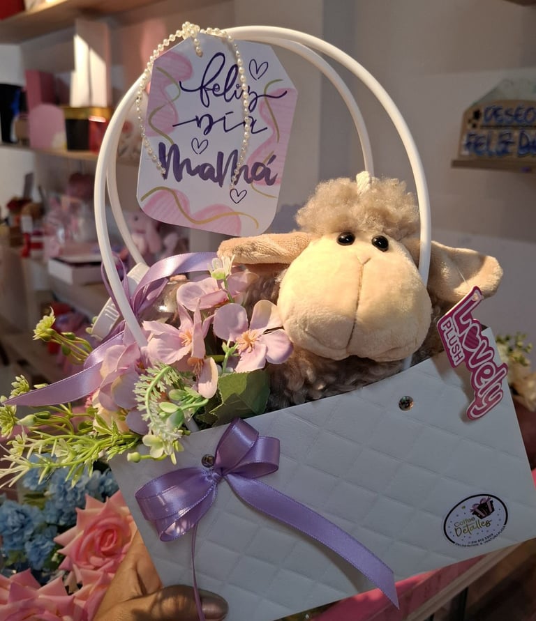 Peluches, globos, tarjetas perzonalizadas.