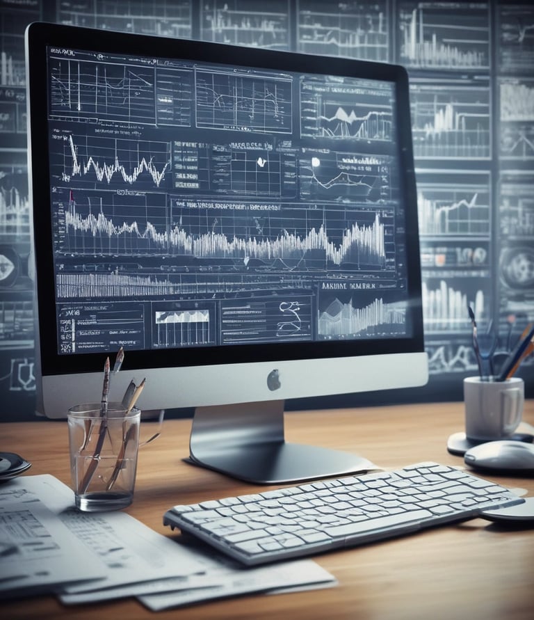 A hand holds a black business card with white text reading 'FORTY TWO Strategy Innovation Design' against a blurred urban skyline backdrop. The sky is clear and blue, suggesting a bright day.