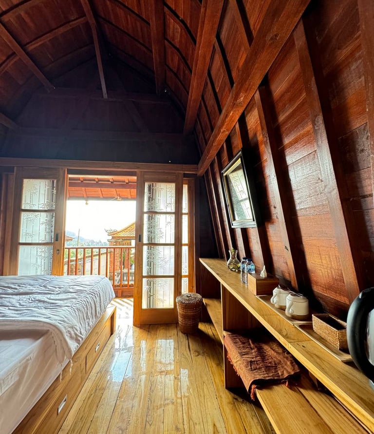 Large Joglo structure designed for luxury resort development using reclaimed teak wood and traditional methods