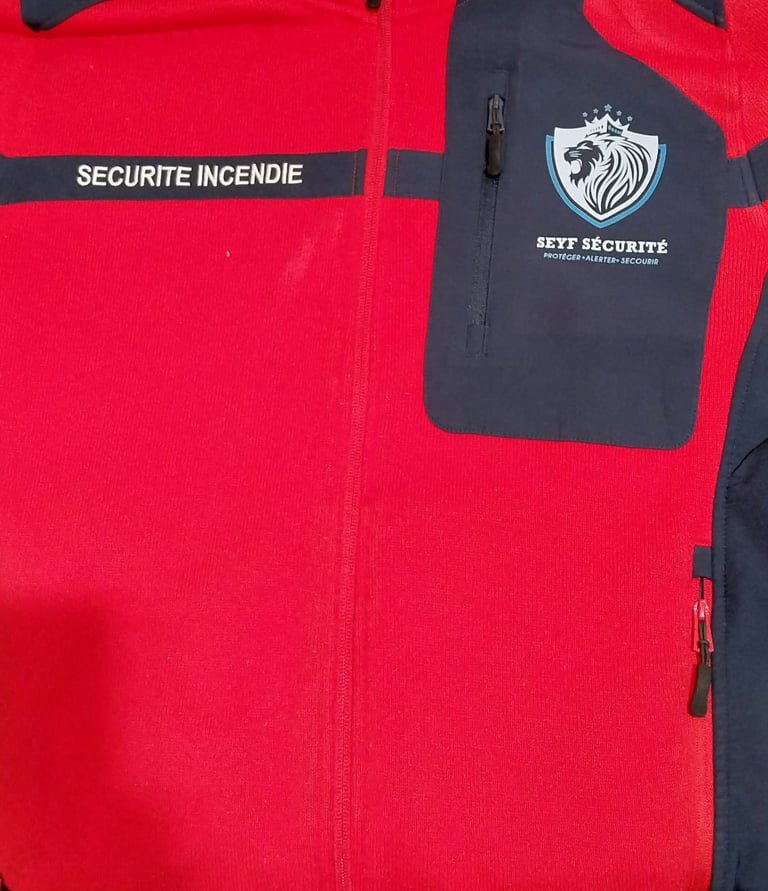 Veste rouge d'agent de sécurité incendi haut de gamme