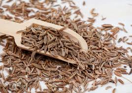 "Natural Jeera Seeds with White Background"