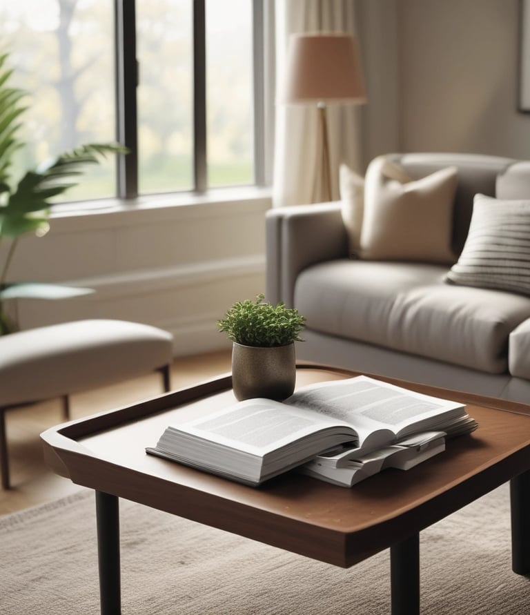 Close-up of a hand holding a pen over an open notebook filled with financial notes and goals.