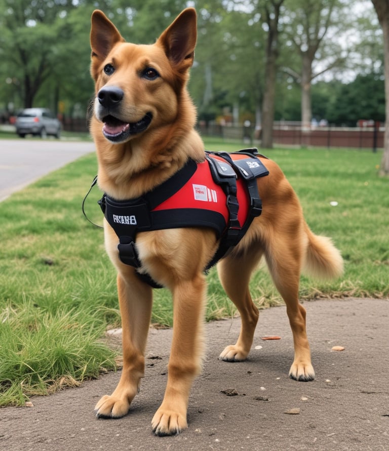A vibrant image showcasing happy pets in a community setting.