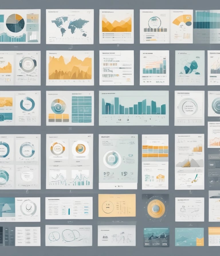 A close-up of a sleek dashboard displaying various data visualizations.