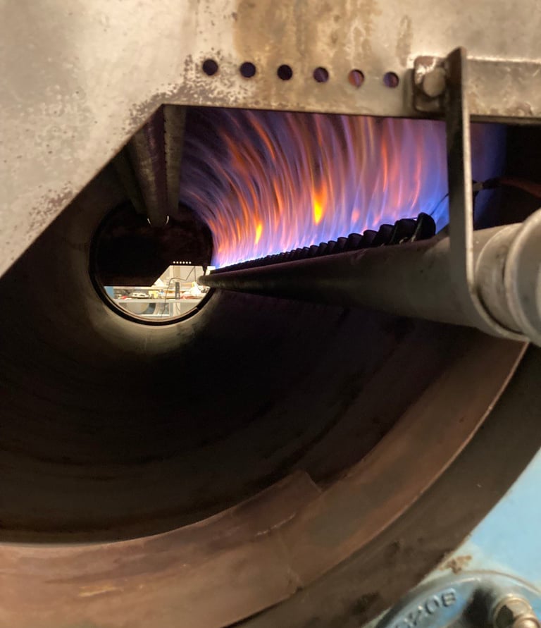 quemador calandra industrial