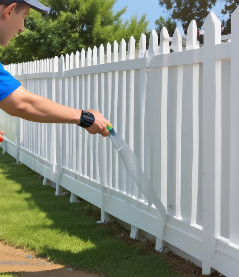 Three people are engaged in window cleaning or maintenance on the side of a tall, modern glass building. They are using ropes and harnesses for safety as they perform their tasks. The building features a grid of reflective glass panels.