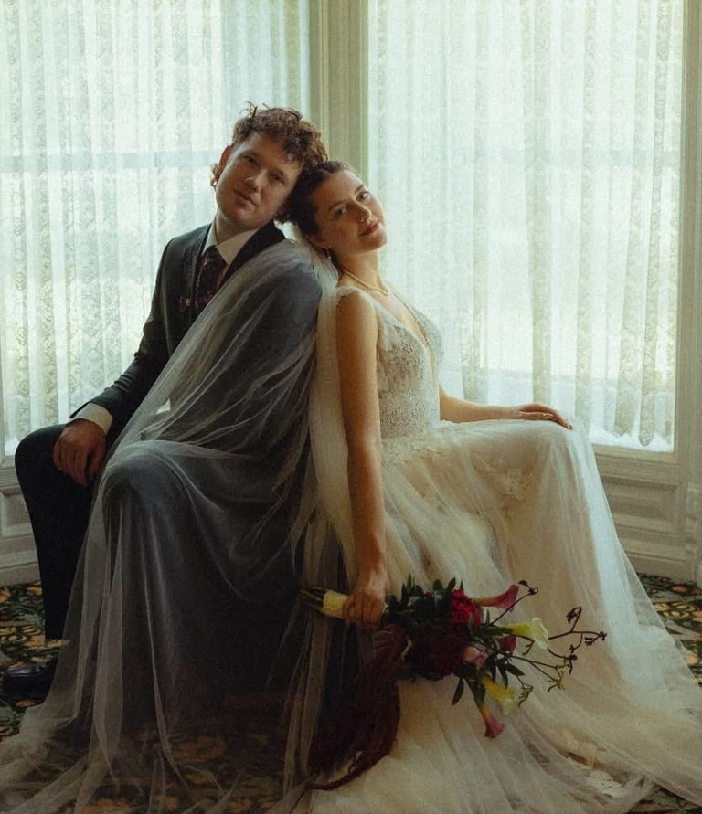 ethereal bride with hair and makeup done