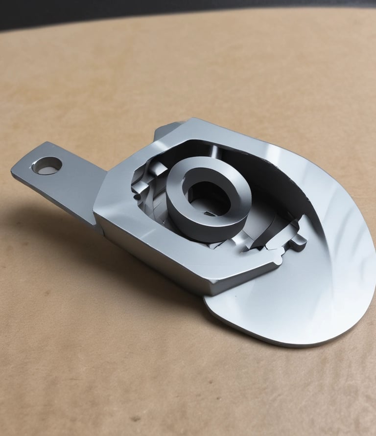 Technician inspecting custom-shaped neodymium magnets in a bright workshop.