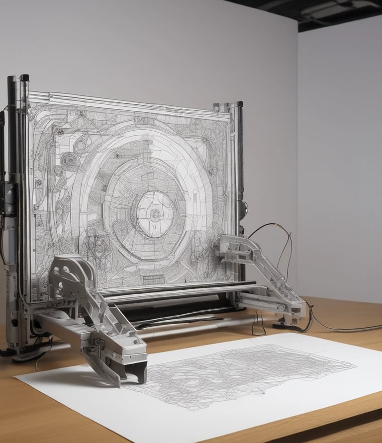 a machine - built machine is shown in a glass case