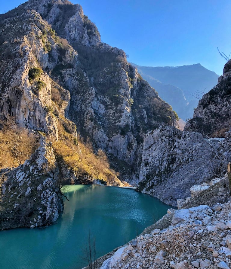 dinaric alps mountain scene view of a river