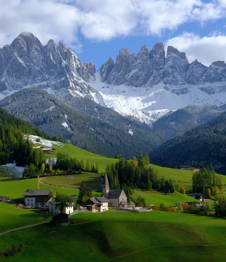 a mountain scene dolomites Italy