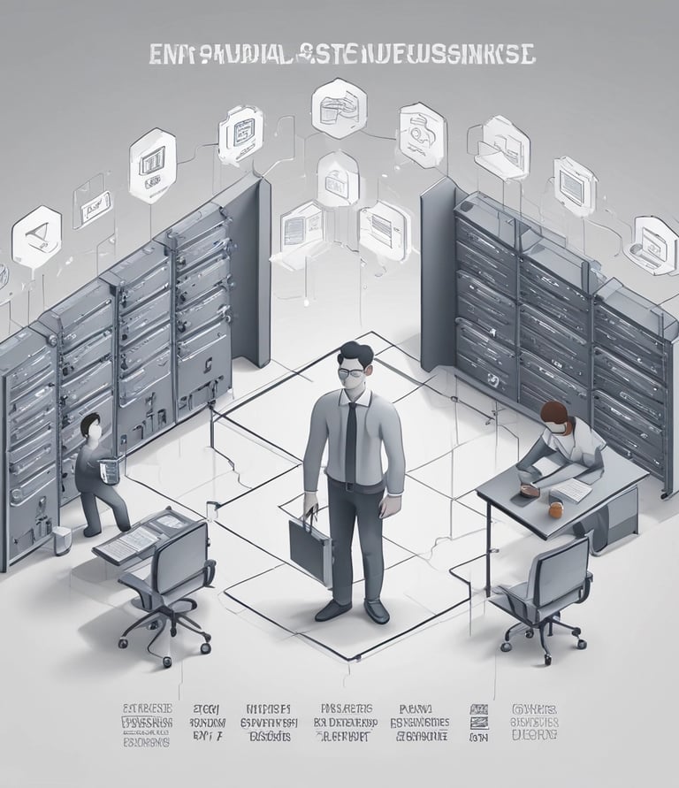 A sleek, high-tech workspace showcasing cloud computing and software development in action.