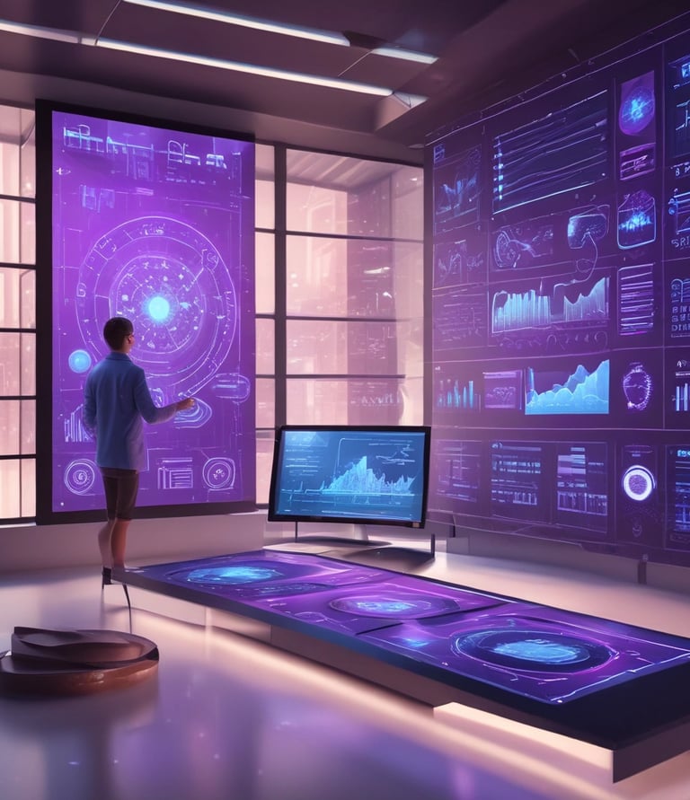 Close-up of a creative workspace with sketches, a tablet showing video animation, and a cup of coffee.