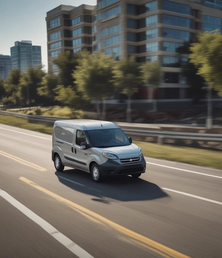 A fleet of freight trucks lined up at dawn, ready to start a day of regional deliveries.