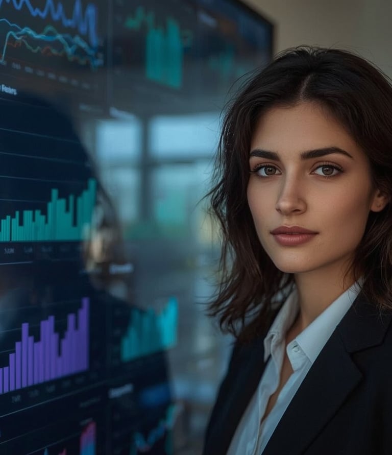 Professional analyzing data. How does NeuroBling AI help grow revenue? It improves visibil